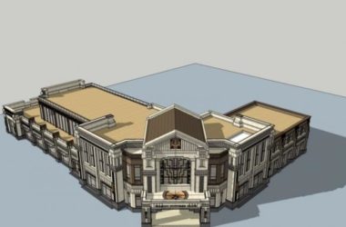 Sketchup商业模型|售楼处,欧式风格,古典风格-BIM建筑网
