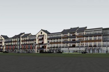 Sketchup商业模型|多层商业街,现代中式风格-BIM建筑网