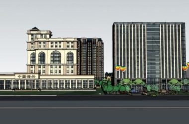 Sketchup办公模型|高层办公楼,现代风格-BIM建筑网