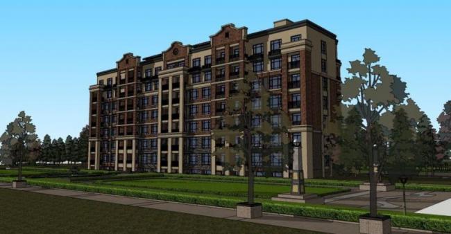 Sketchup住宅模型|多层住宅,古典风格 Sketchup住宅模型|多层住宅,古典风格