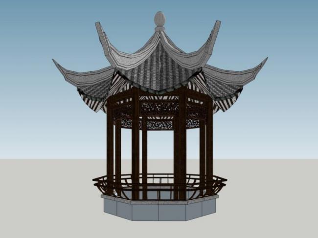 Sketchup小品模型|亭子,中式风格,小品 Sketchup小品模型|亭子,中式风格,小品
