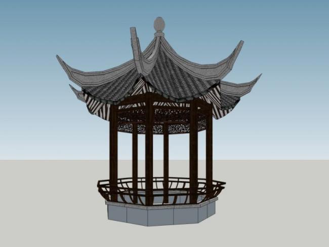 Sketchup小品模型|亭子,中式风格,小品 Sketchup小品模型|亭子,中式风格,小品