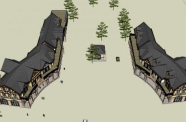 Sketchup商业模型|入口处商业建筑,古典风格-BIM建筑网