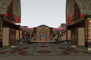 Sketchup商业模型|低层商业街,东方新古典风格-BIM建筑网