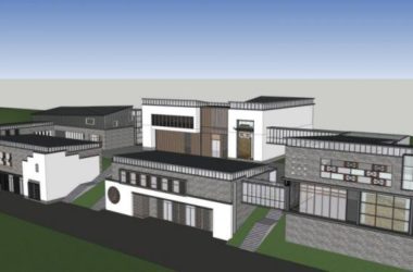 Sketchup商业模型|婚纱基地,现代中式风格-BIM建筑网