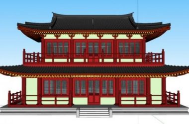 Sketchup古建筑模型|多层阁楼,古建,中式风格-BIM建筑网