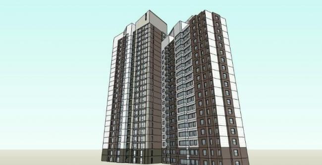 Sketchup住宅模型|高层住宅,现代风格 Sketchup住宅模型|高层住宅,现代风格