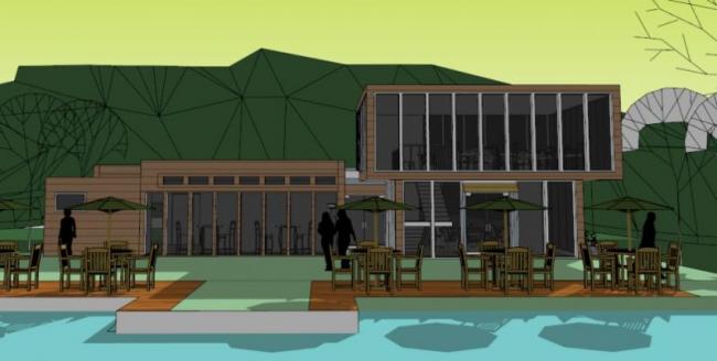 Sketchup商业模型|餐厅,现代风格 Sketchup商业模型|餐厅,现代风格