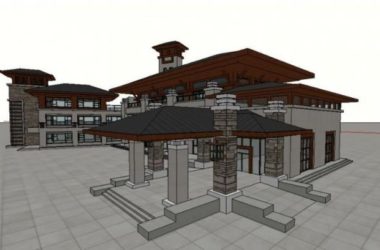 Sketchup商业模型|多层会所,古典风格-BIM建筑网