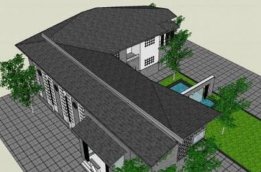 Sketchup商业模型|低层餐厅,现代中式风格-BIM建筑网