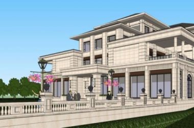 Sketchup商业模型|多层会所,古典风格-BIM建筑网