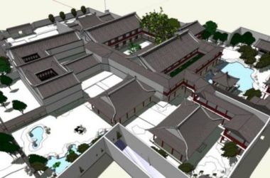 Sketchup古建筑模型|多层扬州何园,南方中式园林,古建,中式风格-BIM建筑网
