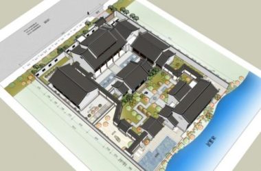 Sketchup商业模型|多层会所,现代中式风格-BIM建筑网