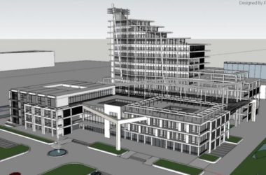 Sketchup办公模型|多高层办公楼,现代风格-BIM建筑网