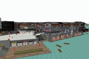 Sketchup商业模型|多层商业街,现代中式风格-BIM建筑网