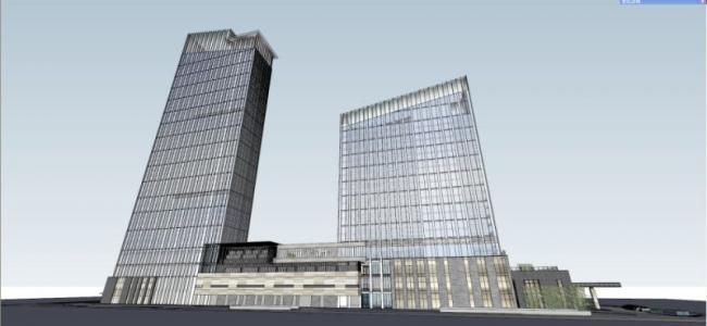 Sketchup办公模型|超高层办公楼,现代风格 Sketchup办公模型|超高层办公楼,现代风格