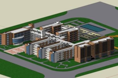 Sketchup学校模型|多层学校,校园教育建筑,现代风格-BIM建筑网