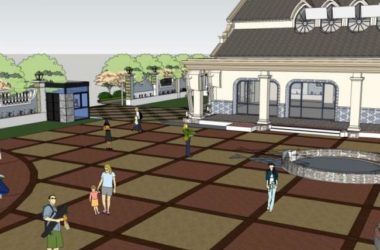 Sketchup学校模型|多层幼儿园,校园教育建筑,古典风格-BIM建筑网