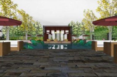 Sketchup商业模型|多层会所,现代中式风格-BIM建筑网
