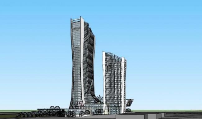 Sketchup办公模型|超高层办公楼,现代风格 Sketchup办公模型|超高层办公楼,现代风格