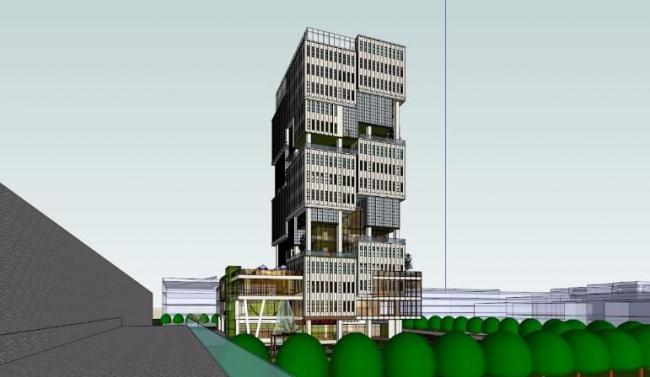 Sketchup办公模型|高层办公楼,现代风格 Sketchup办公模型|高层办公楼,现代风格
