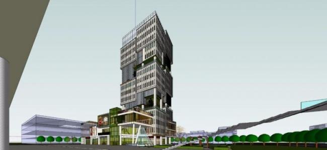 Sketchup办公模型|高层办公楼,现代风格 Sketchup办公模型|高层办公楼,现代风格