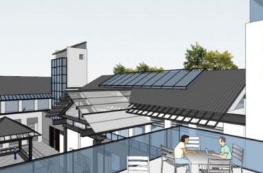 Sketchup商业模型|多层徽派会所,现代中式-BIM建筑网