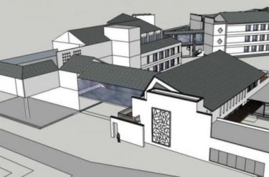 Sketchup学校模型|多层学校教学楼,校园教育建筑,现代中式风格-BIM建筑网
