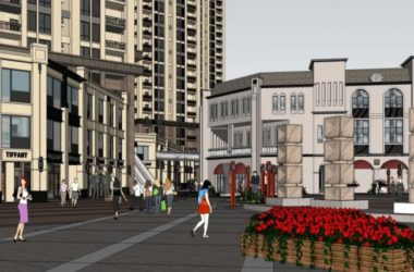 Sketchup商业模型|多层商业步行街,现代风格-BIM建筑网