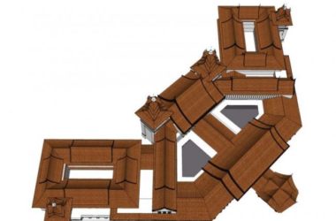 Sketchup商业模型|多层商业街,东南亚风格,多重坡屋顶-BIM建筑网