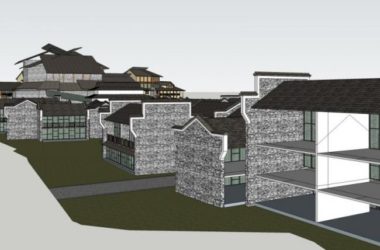 Sketchup商业模型|多层商业建筑,中式风格-BIM建筑网