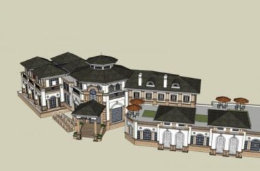 Sketchup商业模型|多层会所,古典风格-BIM建筑网