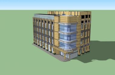 Sketchup办公模型|多层办公楼,现代风格-BIM建筑网