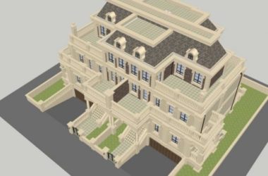 Sketchup商业模型|多层会所,古典风格-BIM建筑网