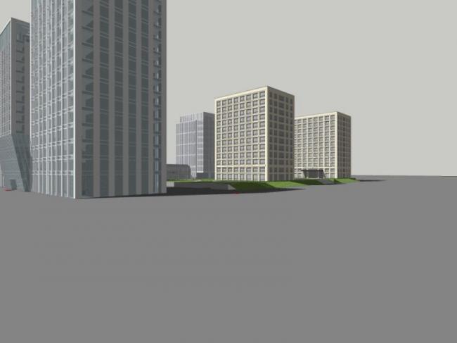 Sketchup办公模型|高层办公楼,现代风格 Sketchup办公模型|高层办公楼,现代风格