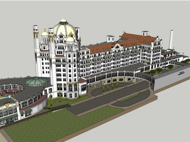 Sketchup酒店模型|多层酒店,古典风格 Sketchup酒店模型|多层酒店,古典风格