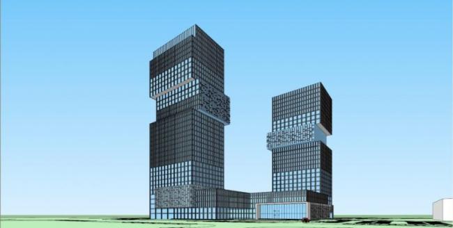 Sketchup办公模型|超高层办公楼,现代风格 Sketchup办公模型|超高层办公楼,现代风格