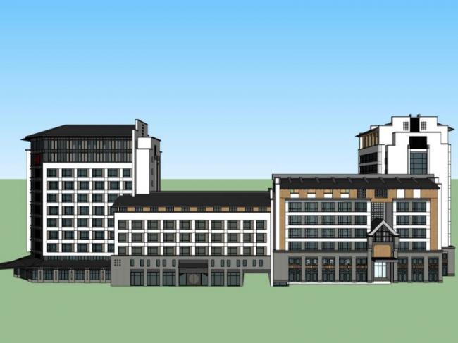 Sketchup办公模型|多高层办公楼,现代风格 Sketchup办公模型|多高层办公楼,现代风格