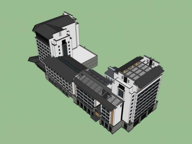 Sketchup办公模型|多高层办公楼,现代风格 Sketchup办公模型|多高层办公楼,现代风格