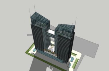 Sketchup办公模型|超高层办公楼,现代风格-BIM建筑网