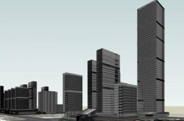 Sketchup办公模型|超高层,CBD中央办公区,现代风格-BIM建筑网