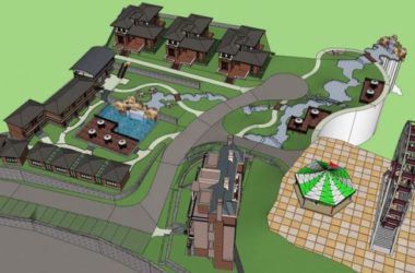 Sketchup景观模型|山庄景观,新中式风格-BIM建筑网