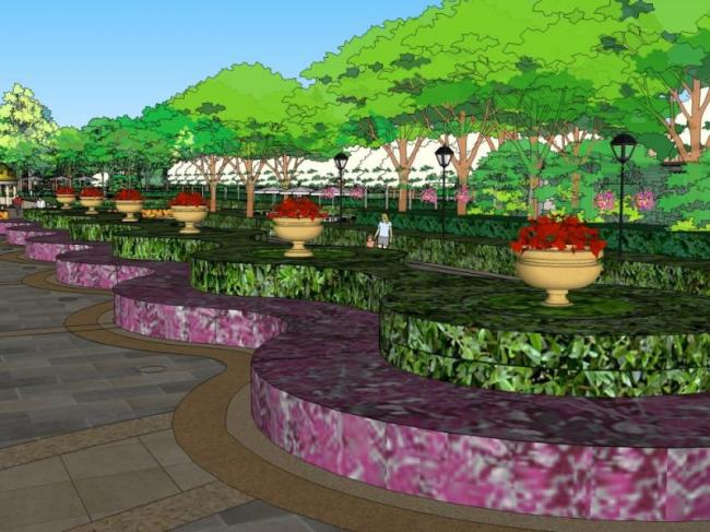 Sketchup景观模型|滨水景观,古典风格 Sketchup景观模型|滨水景观,古典风格