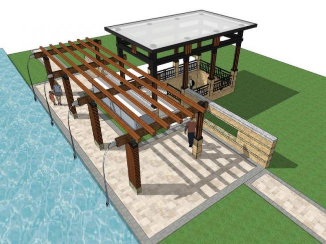 Sketchup景观模型|廊架景观,现代风格 Sketchup景观模型|廊架景观,现代风格