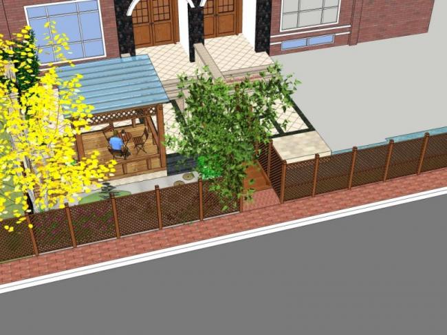 Sketchup景观模型|庭院景观,古典风格 Sketchup景观模型|庭院景观,古典风格