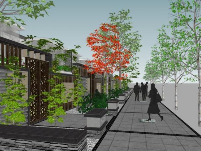 Sketchup景观模型|别墅庭院,现代中式风格 Sketchup景观模型|别墅庭院,现代中式风格