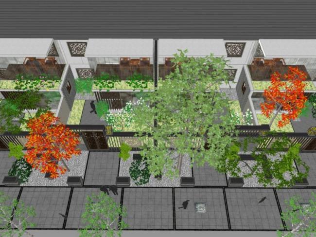 Sketchup景观模型|别墅庭院,现代中式风格 Sketchup景观模型|别墅庭院,现代中式风格