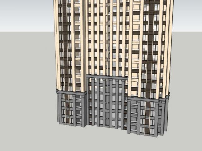 Sketchup住宅模型|高层住宅,古典风格 Sketchup住宅模型|高层住宅,古典风格