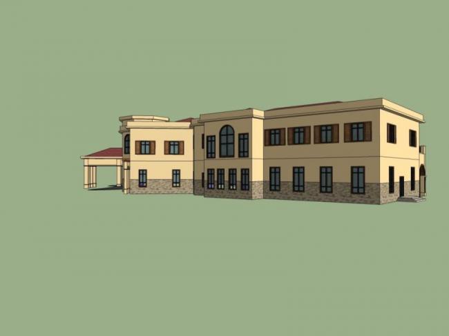 Sketchup商业模型|低层会所,古典风格 Sketchup商业模型|低层会所,古典风格