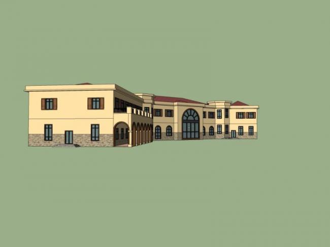 Sketchup商业模型|低层会所,古典风格 Sketchup商业模型|低层会所,古典风格